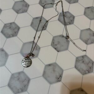 Silver Inspirational Pendant Necklace